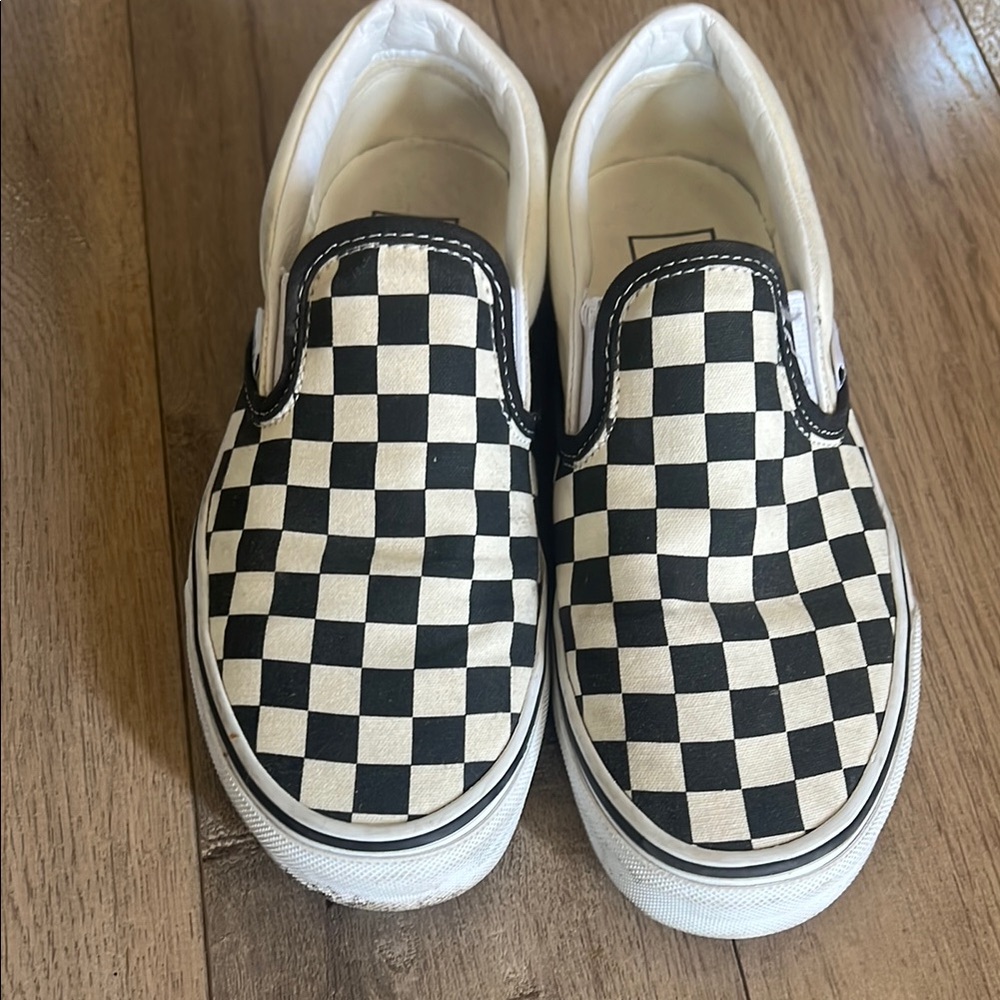 Vans Classic Black and White Checkered Slip-On Sneakers
